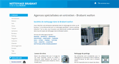 Desktop Screenshot of nettoyage-brabant.be